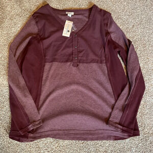 Sundance Women’s ADA Mae Burgundy Long Sleeve Shirt. Size medium.